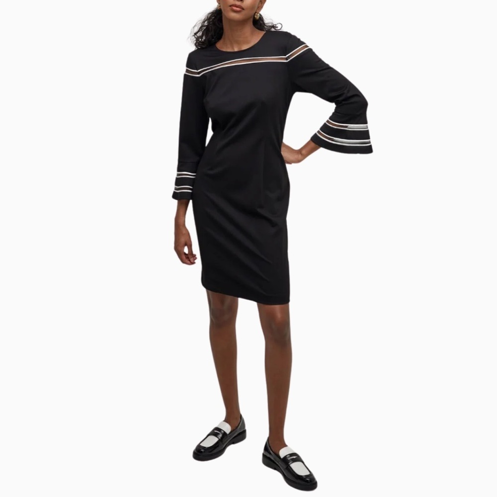 Jessica‎ Rose Flare Sleeve Little Black Cocktail Evening Dress Women’s SZ 16